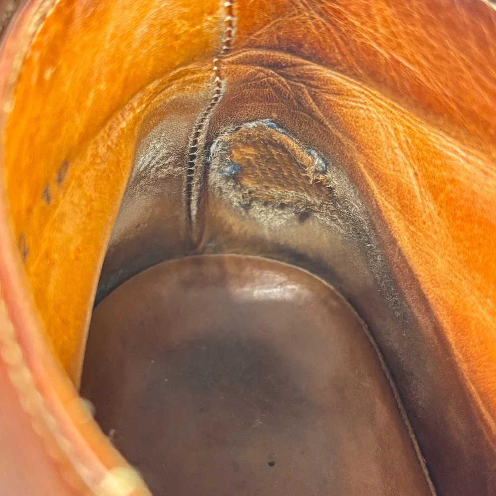 John Varvatos Chukka Boots Brown Leather Lace Up Distressed Rugged Gorpcore 10